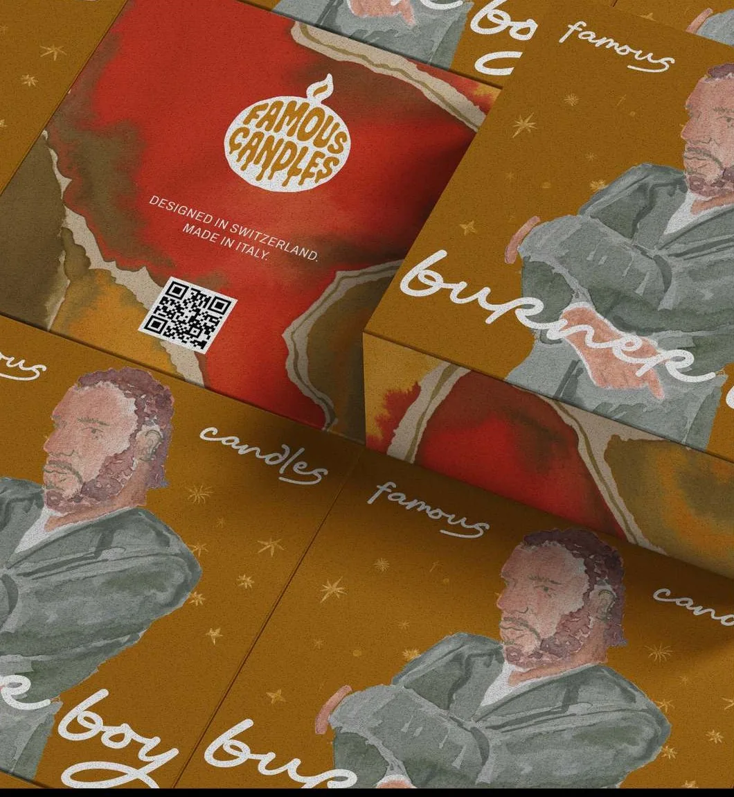 burner boy candle packaging
